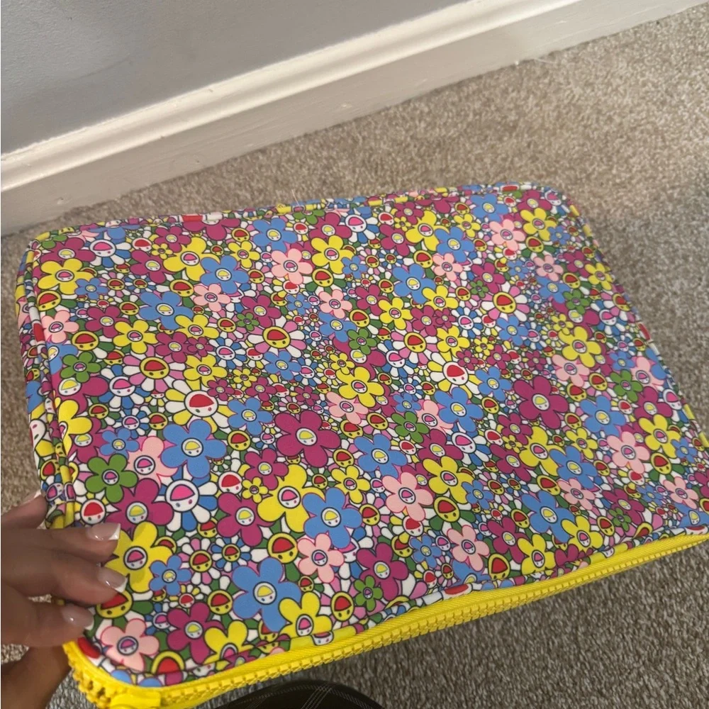 Marc Jacobs Multicolor Daisy Laptop Sleeve with Yellow Trim